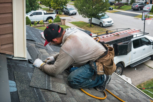 Professional Emergency Roof Repair technician working in Newfield, NJ